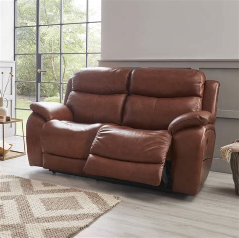 LA-Z-BOY Two Seater Electric Recliner Sofa - Brown Leather eBay