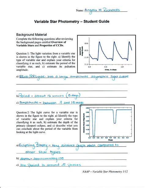 Lab 9 Variable Star Photometry (pdf) - CliffsNotes - wintechmobiles.com