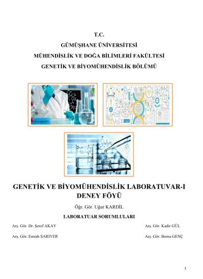 LABORATUVAR DENEY FÖYÜ. 