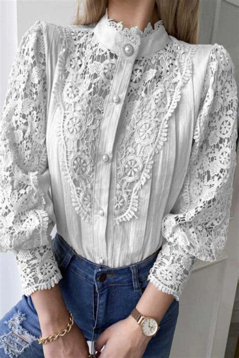Lace Collar Blouse - Etsy - muktibox.com
