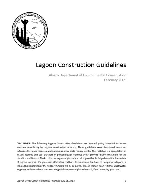 Lagoon Construction Guidelines - Alaska - raincitystudios.com