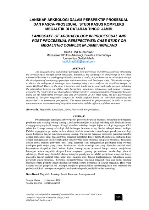LANSKAP ARKEOLOGI DALAM PERSPEKTIF PROSESUAL DAN … - wintechmobiles.com