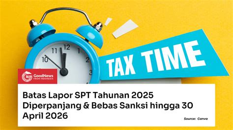 Lapor SPT Diperpanjang hingga 30 April 2026 - Associe - raincitystudios.com