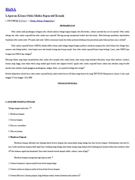 Laporan Kasus Otitis Media Supuratif | PDF - Scribd - wintechmobiles.com