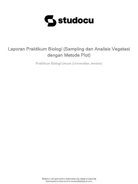 Laporan Praktikum Metode Plot Sampling | PDF - raincitystudios.com