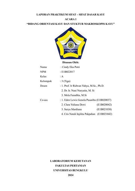 LAPORAN SIFAT-SIFAT DASAR KAYU - PDF Archive - raincitystudios.com