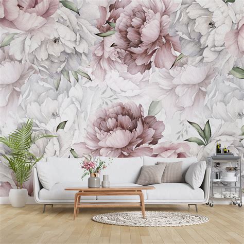 Large Scale Modern Floral Wallpaper - muktibox.com