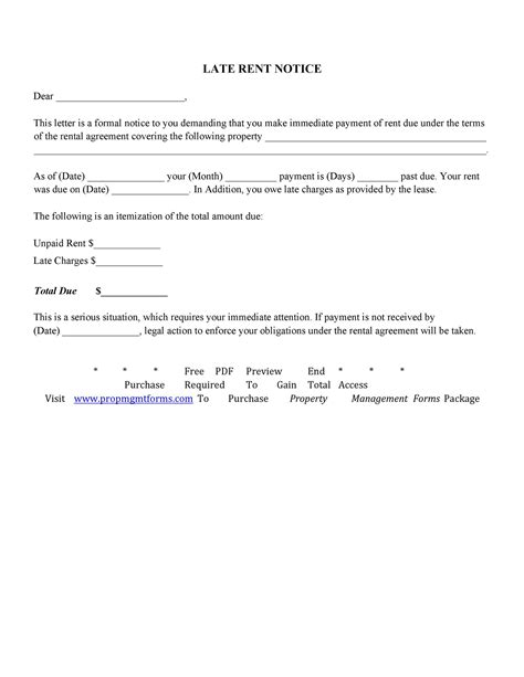 LATE RENT NOTICE PDF
