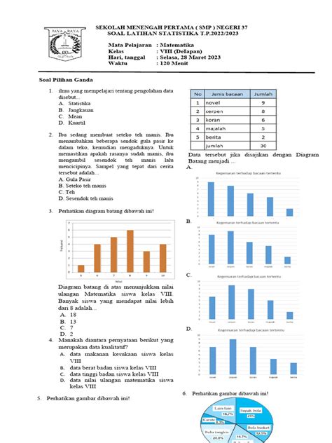 Latihan Statistika Kelas 8 SMP | PDF - Scribd - wintechmobiles.com