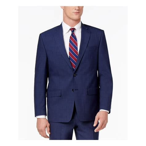 LAUREN RALPH LAUREN Mens Navy Classic Fit Suit Separate …