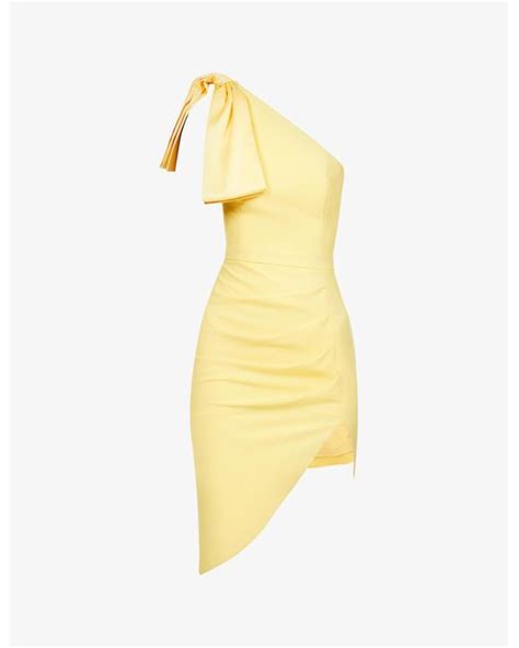 LAVISH ALICE - Asymmetric woven midi dress Selfridges.com