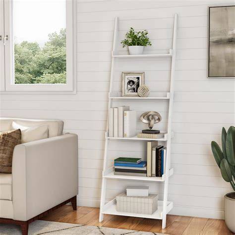 Lavish Home 5-Tier Ladder Bookshelf - Leaning … - raincitystudios.com