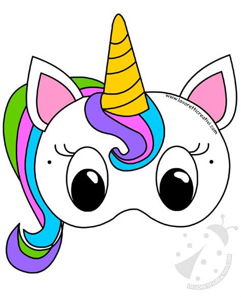 LAVORETTI PER BAMBINI: Maschera di carnevale unicorno …