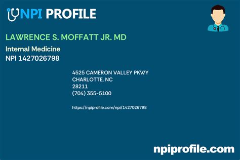 LAWRENCE S. MOFFATT JR. MD NPI 1427026798