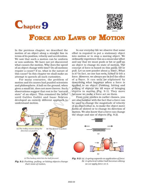 LAWS OF MOTION - NCERT