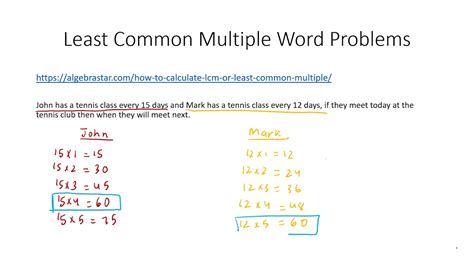 LCM Word Problems 1 YouTube