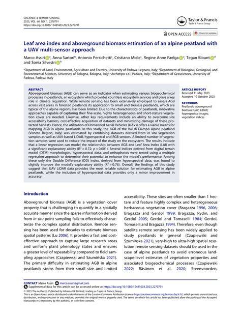 Leaf Area Index and Aboveground Biomass Estimation of Populus … - raincitystudios.com