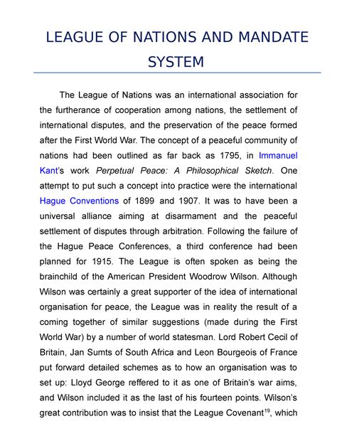 League of Nations mandate - wintechmobiles.com