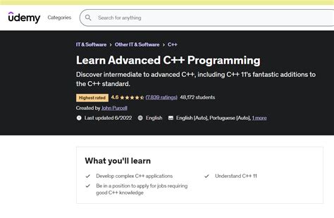 Learn Advanced C++ - Codecademy - coolestguyplanet.net