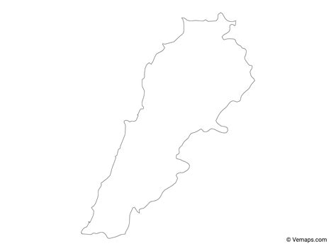 Lebanon Country Map Outline - wintechmobiles.com