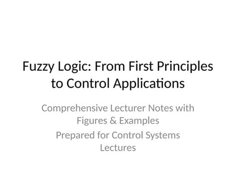 Lecture (7) Fuzzy Logic Control - Philadelphia University - wintechmobiles.com
