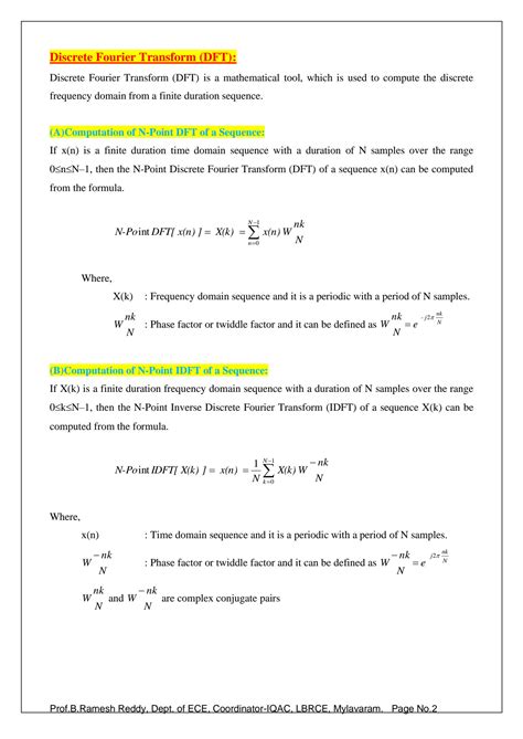 Lecture 12 Discrete and Fast Fourier Transforms - Math - wintechmobiles.com