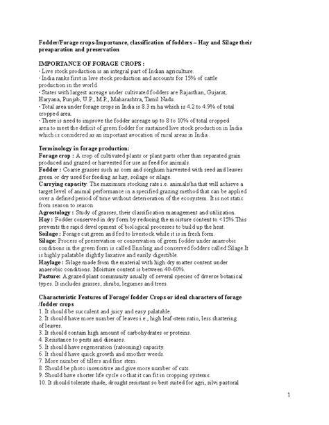 Lecture 2 Fodder/Forage crops- Importance, classification of fodders ... - raincitystudios.com