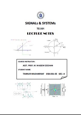 LECTURER NOTES - Signals & Systems-18EC45 - Google Sites