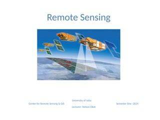 Lecturer- Remote Sensing - raincitystudios.com