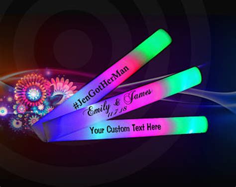 LED FOAM STICK Customized Personalized 18 inch