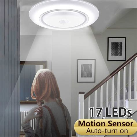 LED Lighting Motion Sensor Ceiling Light Indoor Battery …