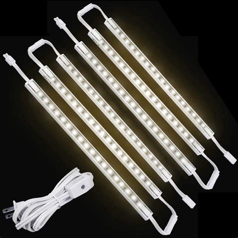 LED Under Cabinet Lighting, Set of 6 Linkable Light Bars - Under ...