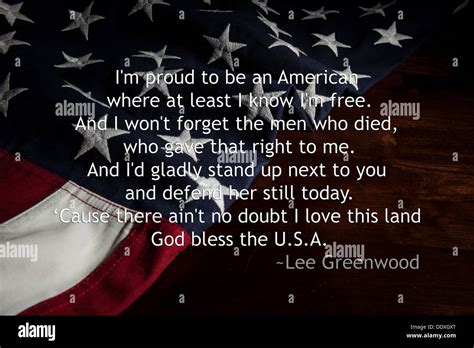 LEE GREENWOOD - GOD BLESS THE USA LYRICS