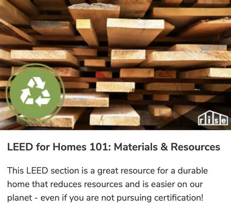 LEED for Homes 101: Materials & Resources - Rise