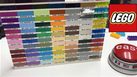 LEGO Color Chart Update And Haul bat YouTube