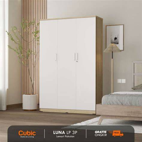 Lemari Pakaian Minimalis Cubic Luna LP Tiga - raincitystudios.com