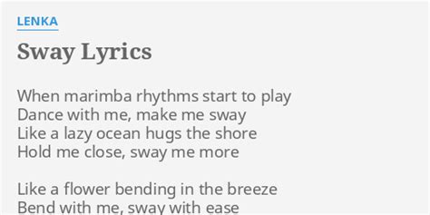 LENKA - SWAY LYRICS