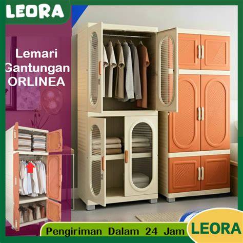 LEORA Lemari Pakaian Plastik ORLINEA Lemari Gantungan Lemari Susun ... - raincitystudios.com
