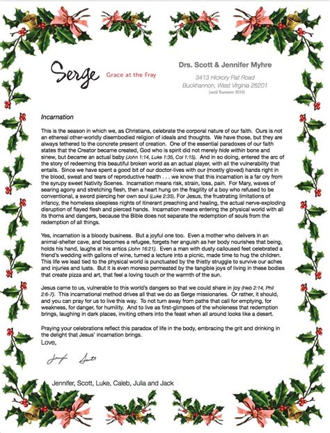 LETTER EXAMPLE – CHRISTMAS APPEAL STUART BENNETT