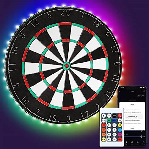 LFSMVT Dartboard LED Strip Lights, RGBIC Dart Board …