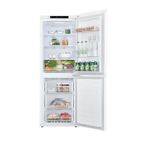 LG 306 Litre White Bottom Mount Fridge Freezer - Noel Leeming