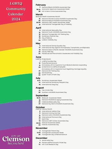 LGBTQ+ Community Calendar