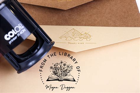 LIBRARY BOOK STAMP Custom Library Stamp Book Stamp This Etsy