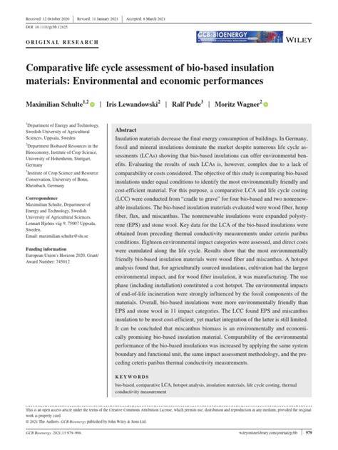 Life cycle assessment of thermal insulation materials produced from ... - raincitystudios.com