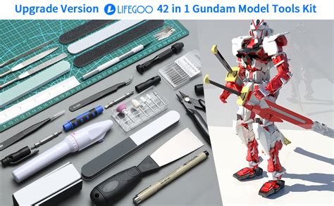 LIFEGOO Gundam Model Tools Kit, 42 in 1 Modeler Basic Tools Craft Set