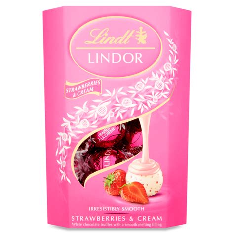 LINDT LINDOR STRAWBERY & CREAM 200 GR. 