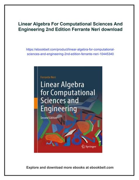 Linear Algebra for Computational Sciences and … - wintechmobiles.com