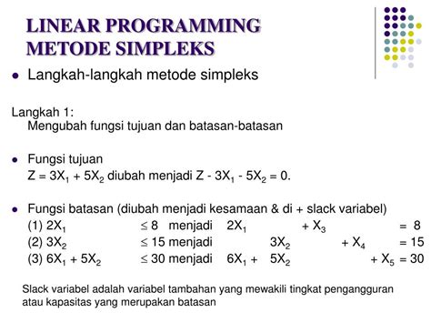 LINEAR PROGRAMMING DENGAN METODE SIMPLEKS - wintechmobiles.com