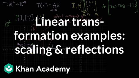 Linear transformation examples: Scaling and reflections - wintechmobiles.com