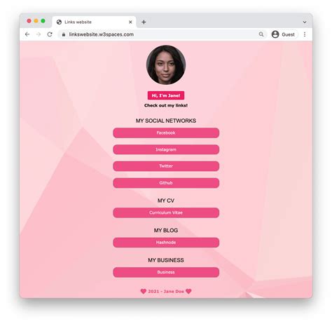 LINKS page